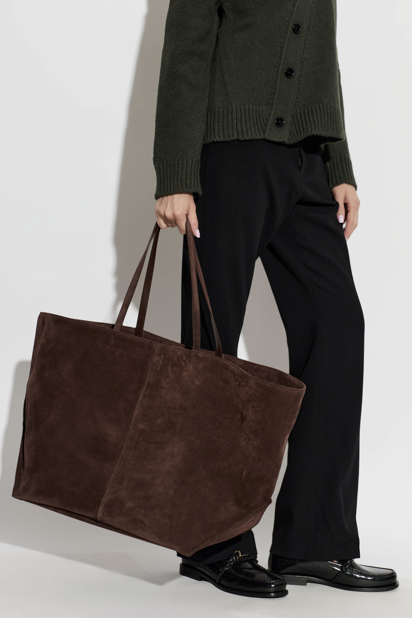 Brown Suede bag JIL SANDER - Vitkac France